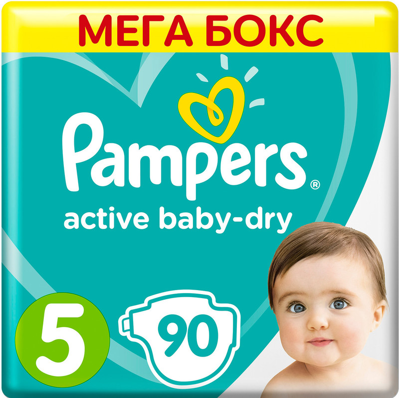 Подгузники Pampers Active Baby-Dry р.5 11-16кг, 90шт