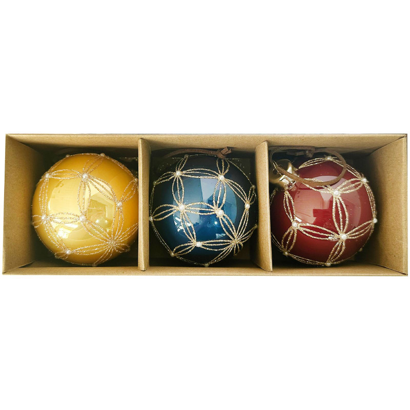 Набор ёлочных шаров Феерия Маркет, 3шт — фото 1