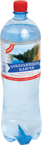 Вода артезианская Сокольницкие Ключи питьевая газированная, 1.5л