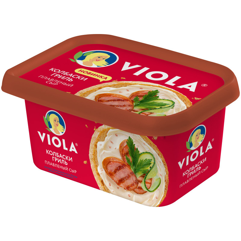 Сыр Viola Виола плавленый с колбасками Гриль 50%, 400г — фото 1