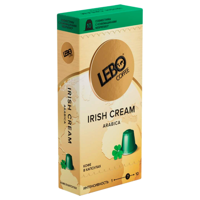 Кофе в капсулах Lebo Irish Cream Арабика жареный молотый с ароматом ирландских сливок, 10х5.5г — фото 2