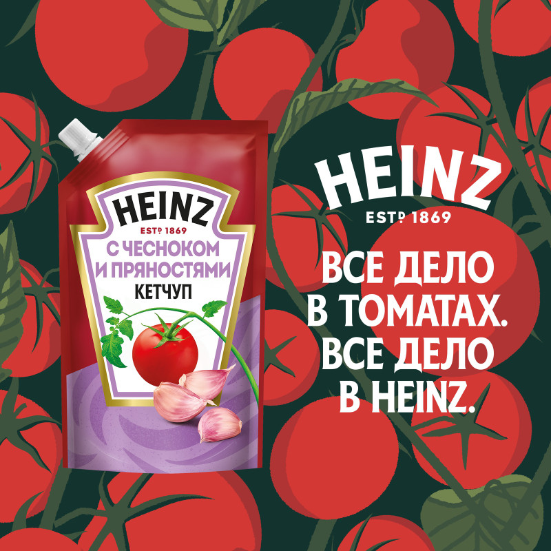 Кетчуп Heinz с чесноком и пряностями, 320г — фото 4