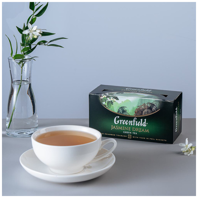 Чай Greenfield Jasmine Dream зелёный в пакетиках, 25х2г — фото 5