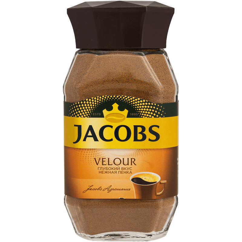 Кофе Jacobs Velour натуральный растворимый порошкообразный, 95г