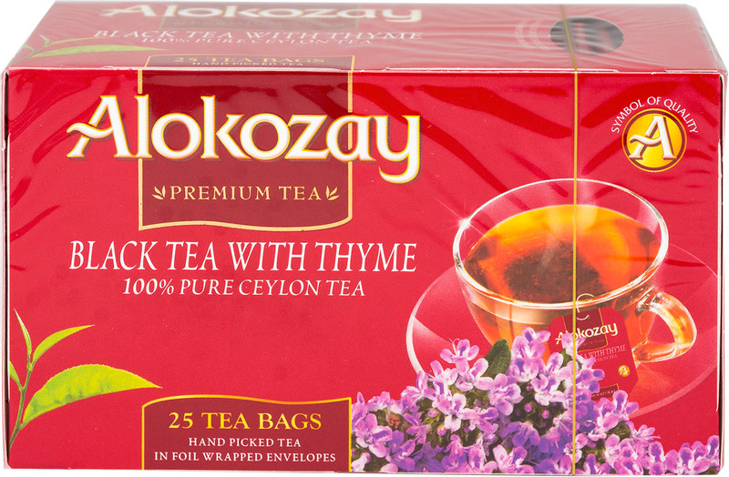 Чай Alokozay чёрный с чабрецом в пакетиках, 25х2г — фото 4