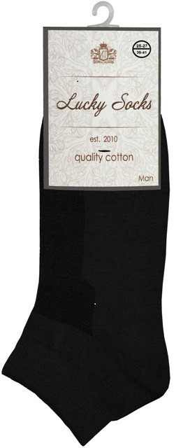 Носки мужские Lucky Socks чёрные р.25-27 HMГ-0057