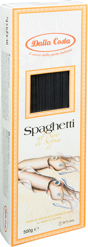 Спагетти Dalla Costa с чернилами каракатицы, 500г — фото 1