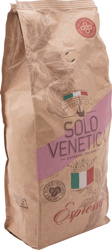 Кофе Solo Venetica Cremoso натуральный жареный в зёрнах, 1кг — фото 4