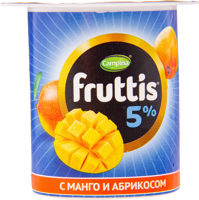Продукт йогуртный Fruttis малина-черника-манго-абрикос 5%, 115г — фото 3