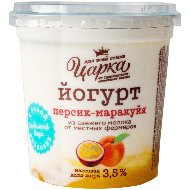 Йогурт Царка персик-маракуйя 3.5%, 400г