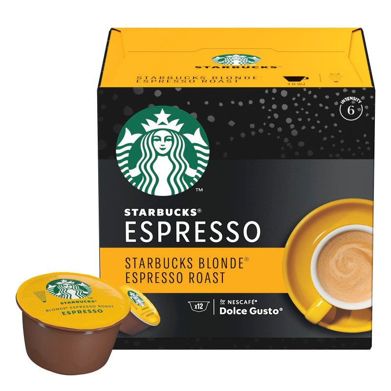 Кофе в капсулах Starbucks Blonde Espresso Roast молотый для Dolce Gusto, 12x5.5г — фото 1