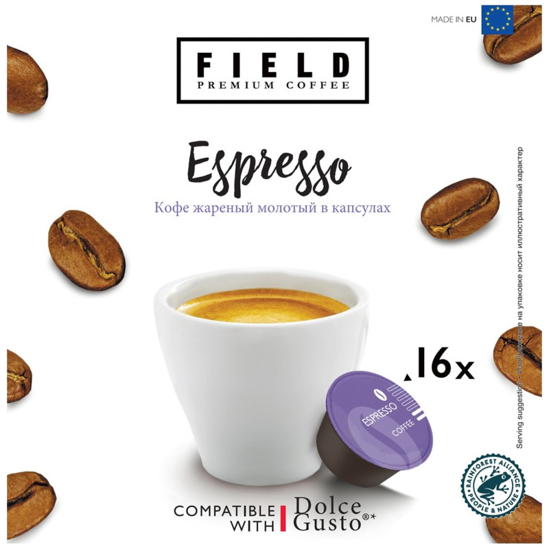 Кофе Field Dolce Gusto Espresso в капсулах, 16x6г