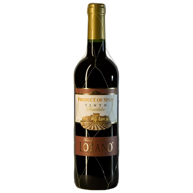 Вино Lozano красное полусладкое 10-12%, 750мл