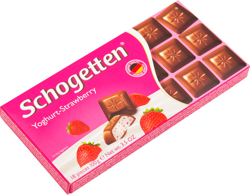 Шоколад Schogetten Клубничный йогурт, 100г