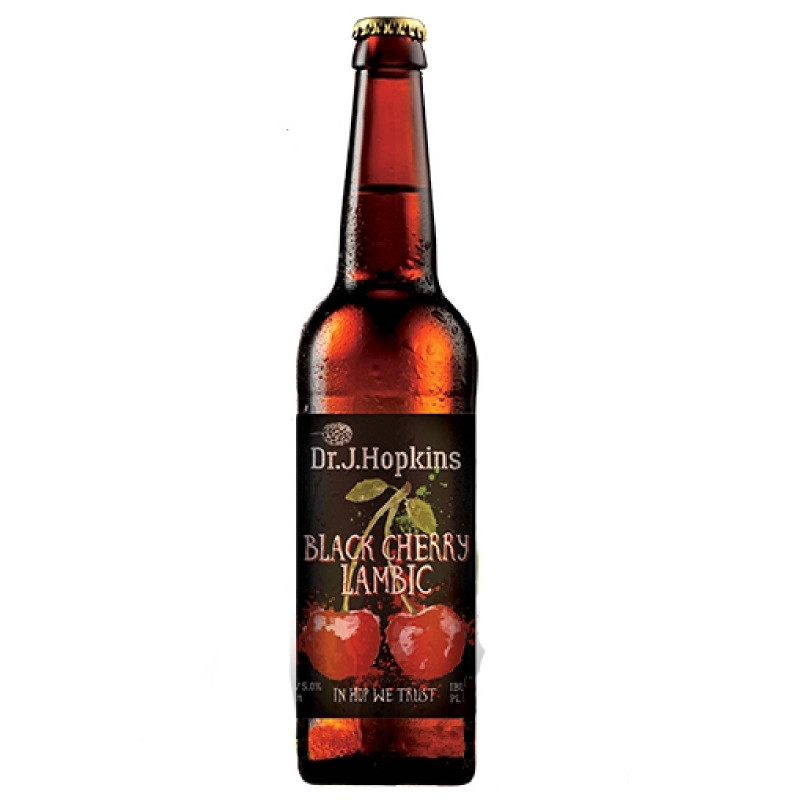 Напиток пивной Dr.J.Hopkins Black cherry lambic 5%, 500мл