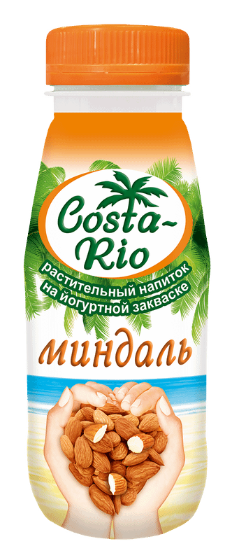Напиток миндальный Costa-Rio на йогуртовой закваске без молока пастеризованный для детей, 250мл