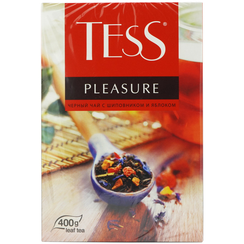 Чай Tess Pleasure чёрный байховый с шиповником и яблоком, 400г — фото 1