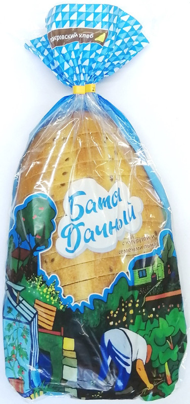 Батон Покровский Хлеб Дачный в нарезке, 400г