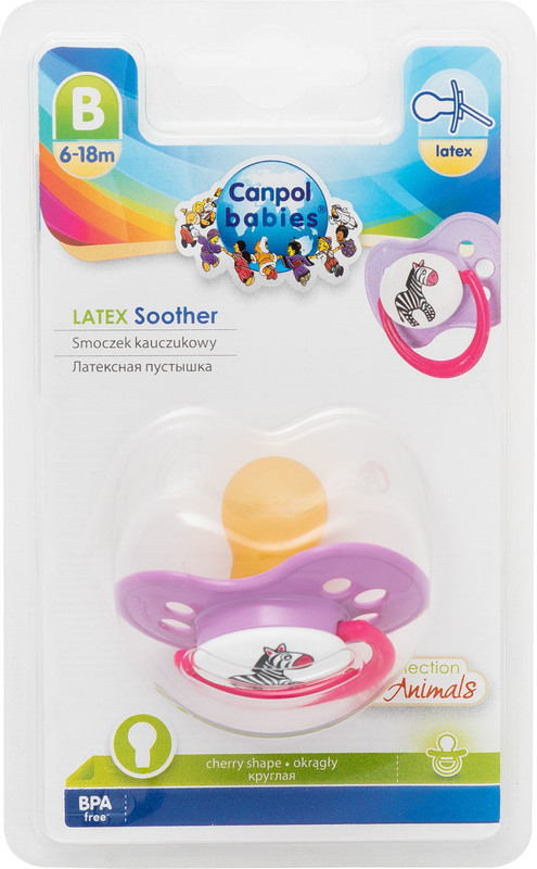 Соска-пустышка Canpol Babies с нагубником латексная с 6 до 18 месяцев