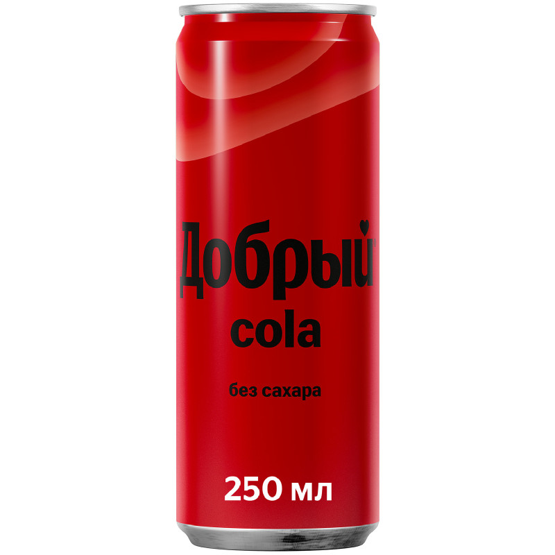 Напиток газированный Добрый Кола без сахара безалкогольный ароматизированный, 250мл