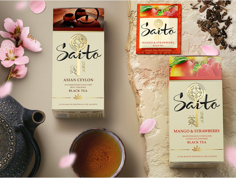 Чай Saito Asian Ceylon чёрный в сашетах, 25х1.7г — фото 4