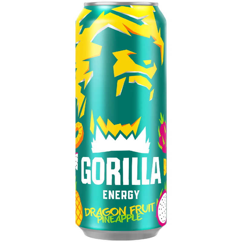 Напиток Gorilla Dragon Fruit Pineapple со вкусом питайи и ананаса безалкогольный газированный, 450мл