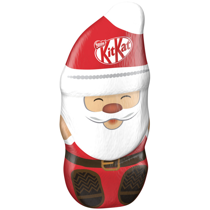 Шоколад Kitkat Санта молочный  фигурный с вафельной крошкой, 85г — фото 2