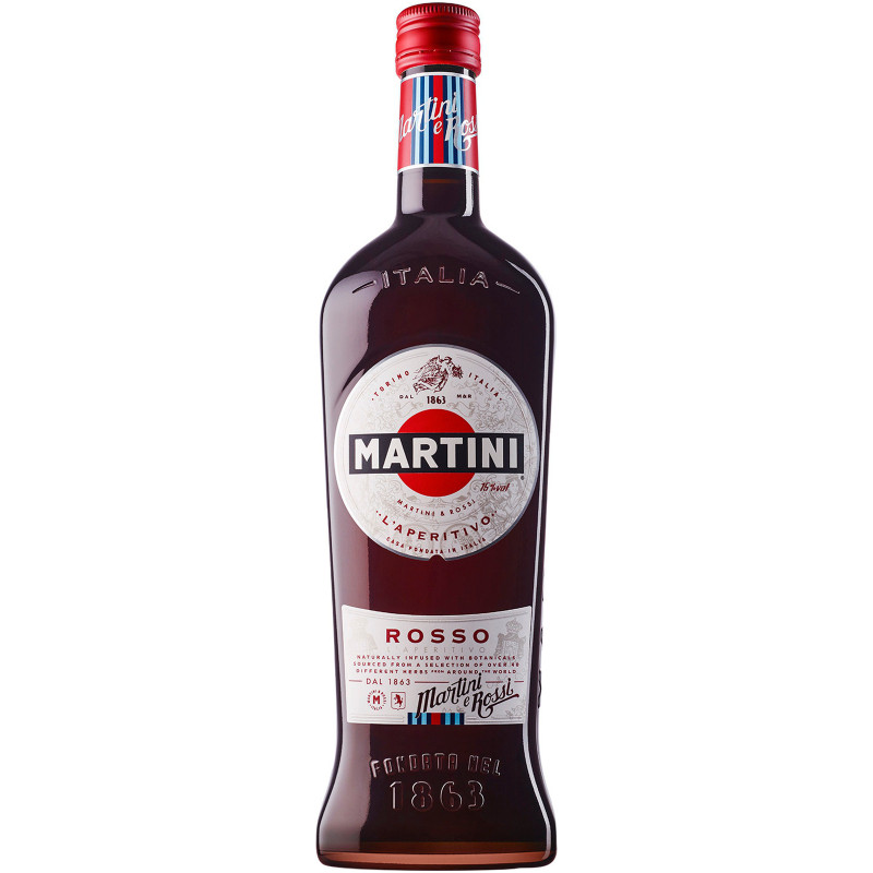 Вермут Martini Россо красный сладкий 15%, 1л