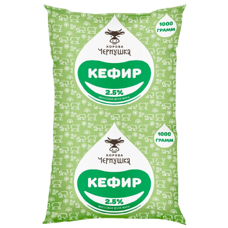 Кефир Корова Чернушка 2.5%, 1л