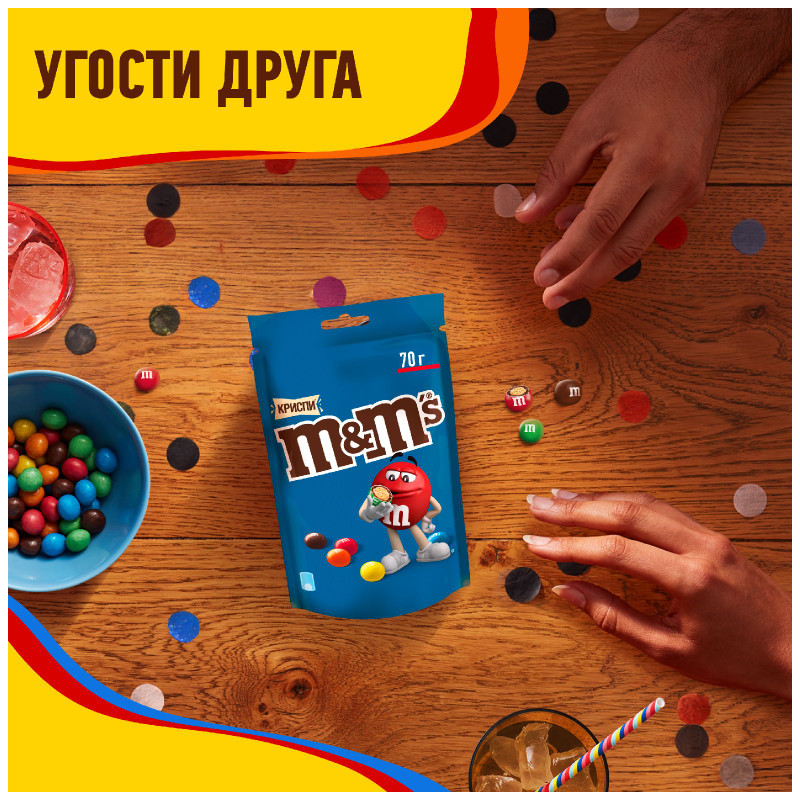 Конфеты M&M's Криспи драже с хрустящим центром, 70г — фото 5