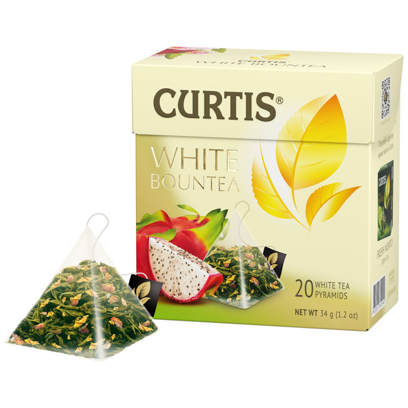 Чай Curtis White Bountea белый в пирамидках, 20х1.47г — фото 1