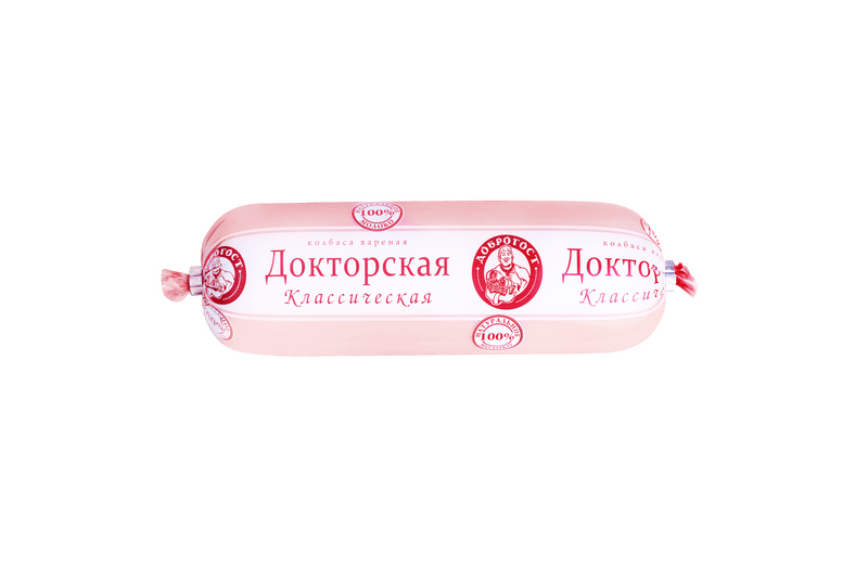Колбаса варёная Доброгост Докторская классическая сорт экстра, 350г