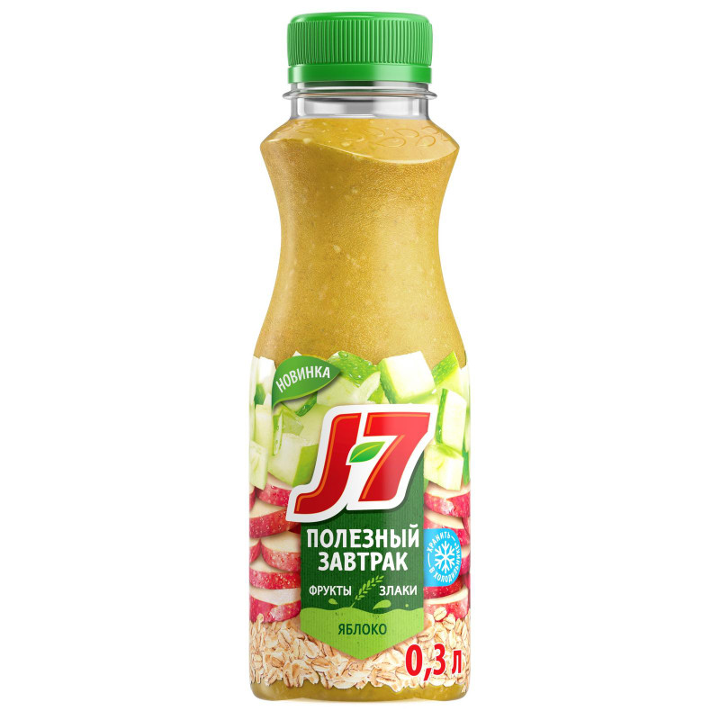 Продукт питьевой J7 Полезный завтрак из яблок с овсяными хлопьями, 300мл