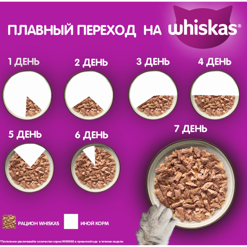 Влажный корм Whiskas для котят от 1 до 12 месяцев рагу с курицей, 75г — фото 4