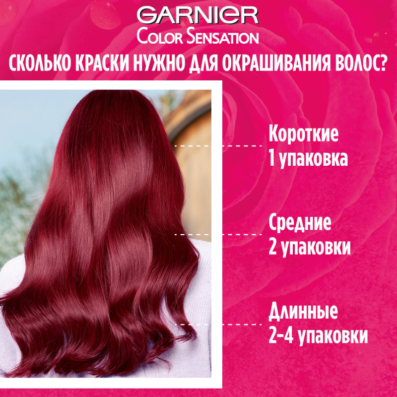 Крем-краска Garnier для волос Color Sensation Роскошный Цвет 3.11 пепельный чёрный стойкая — фото 5