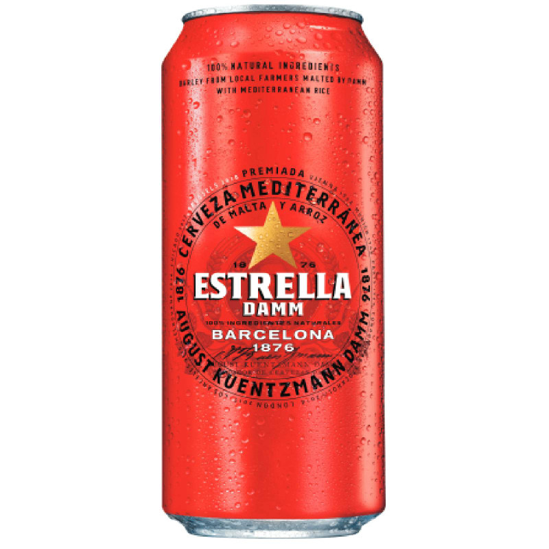 Пиво Estrella Damm светлое 4.6%, 500мл