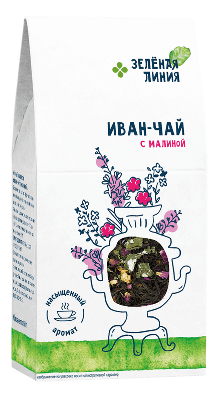 Напиток Иван-Чай с малиной Зелёная Линия, 60г — фото 1