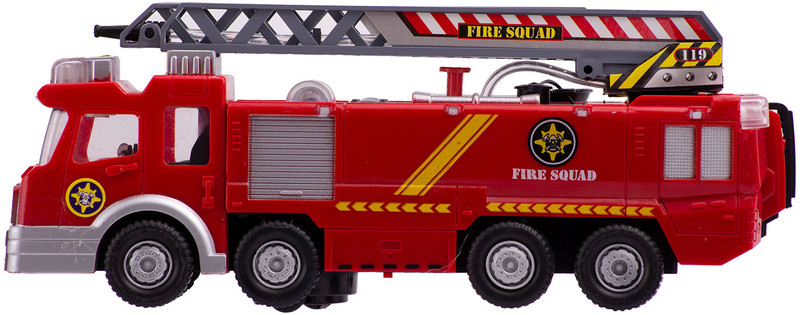 Машинка Big Motors пожарная с лестницей на батарейках со звуком и светом SY732 — фото 6
