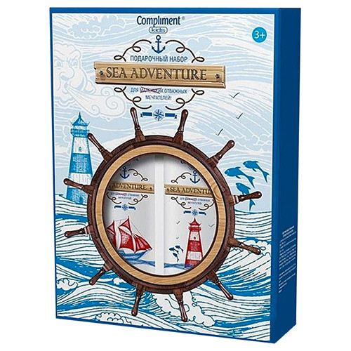Подарочный набор Compliment Kids Sea Adventure для мальчиков Шампунь Гель для душа и магнит, 500мл — фото 5