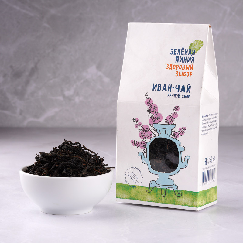 Напиток чайный Иван-чай ферментированный Зелёная Линия, 60г — фото 1