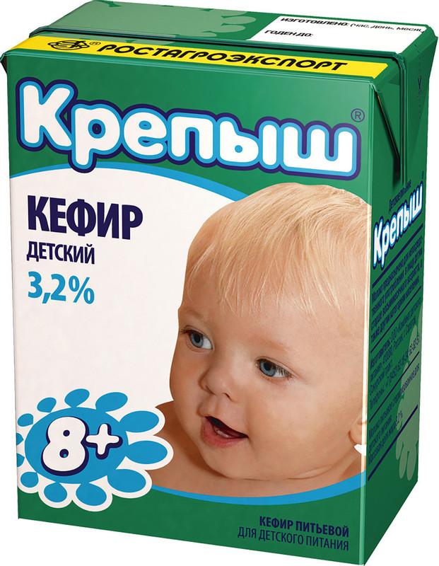 Кефир Крепыш детский с 8 месяцев 3.2%, 200г