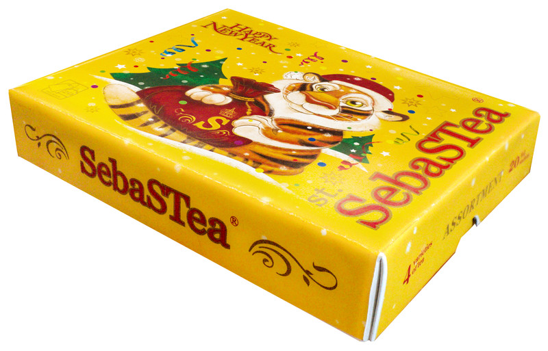 Чай Sebastea Happy tiger assortment 1 ассорти коллекция, 20x1.6г
