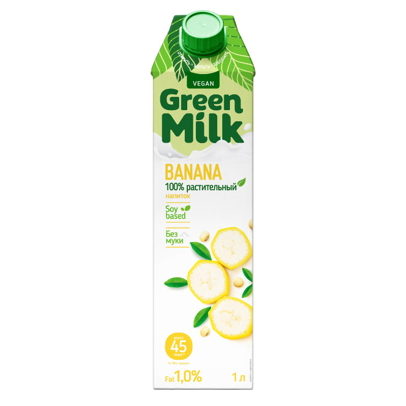 Напиток соевый Green Milk со вкусом банана, 750мл