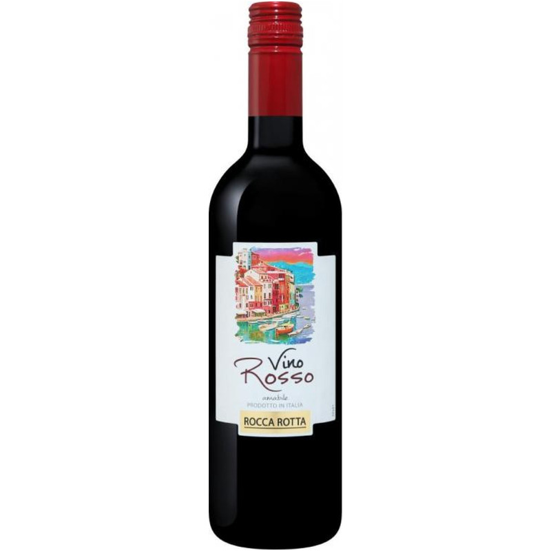 Вино ординарное Rocca Rotta красное полусладкое 10.5%,