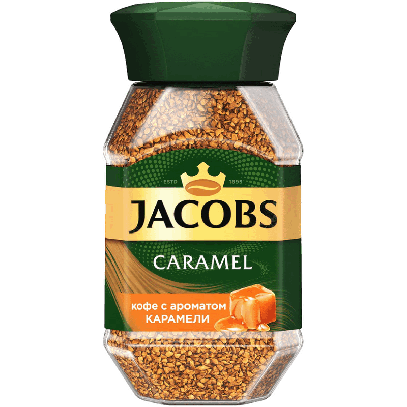 Кофе Jacobs Caramel натуральный растворимый сублимированный, 95г