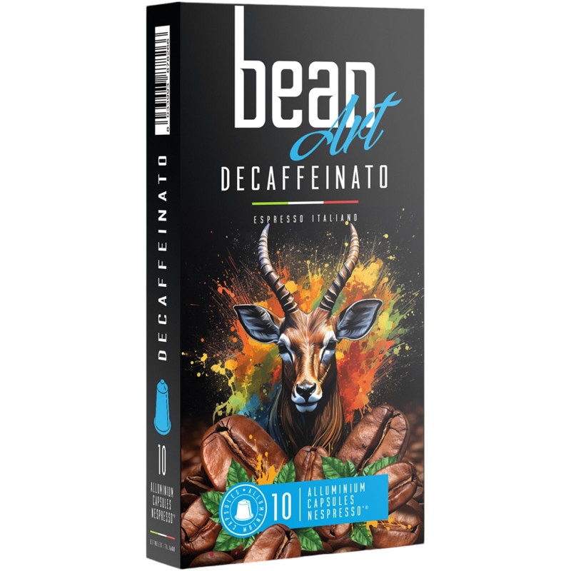 Кофе в капсулах Bean Art Decaffeinato жареный молотый без кофеина, 55г