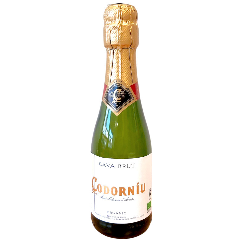 Игристое вино Cava Codorniu Clasico Brut Organic беелое сухое, 200мл