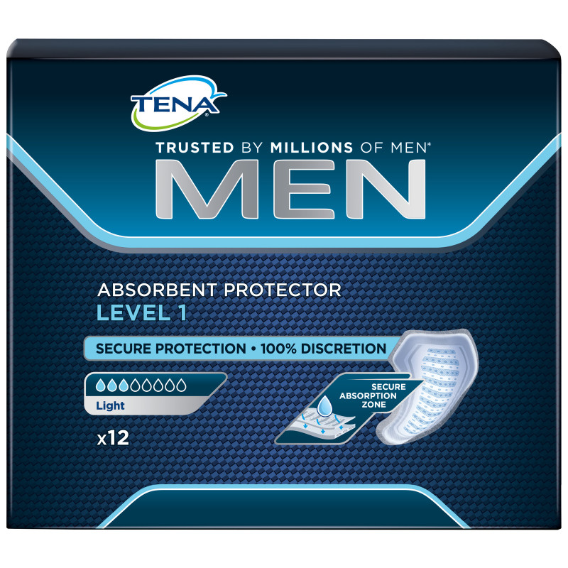 Прокладки Tena Men уровень 1 урологические для мужчин, 12шт — фото 1