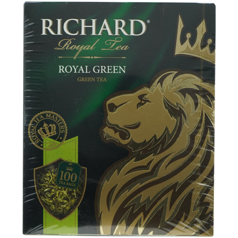 Чай Richard Royal Green зелёный китайский в пакетиках, 100x2г