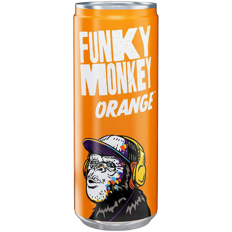 Напиток газированный Funky Monkey Orange, 330мл